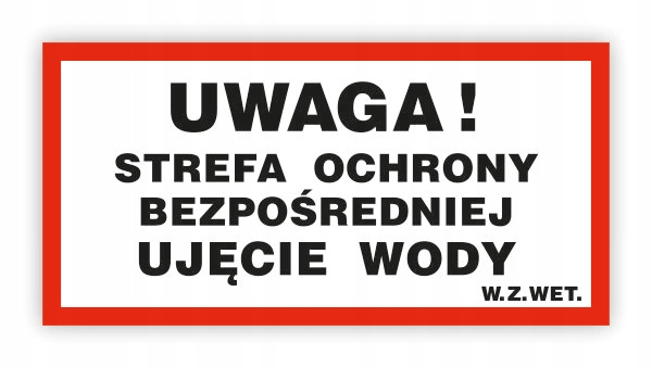 TABLICA BHP-UWAGA!STREFA OCHRONY PB096