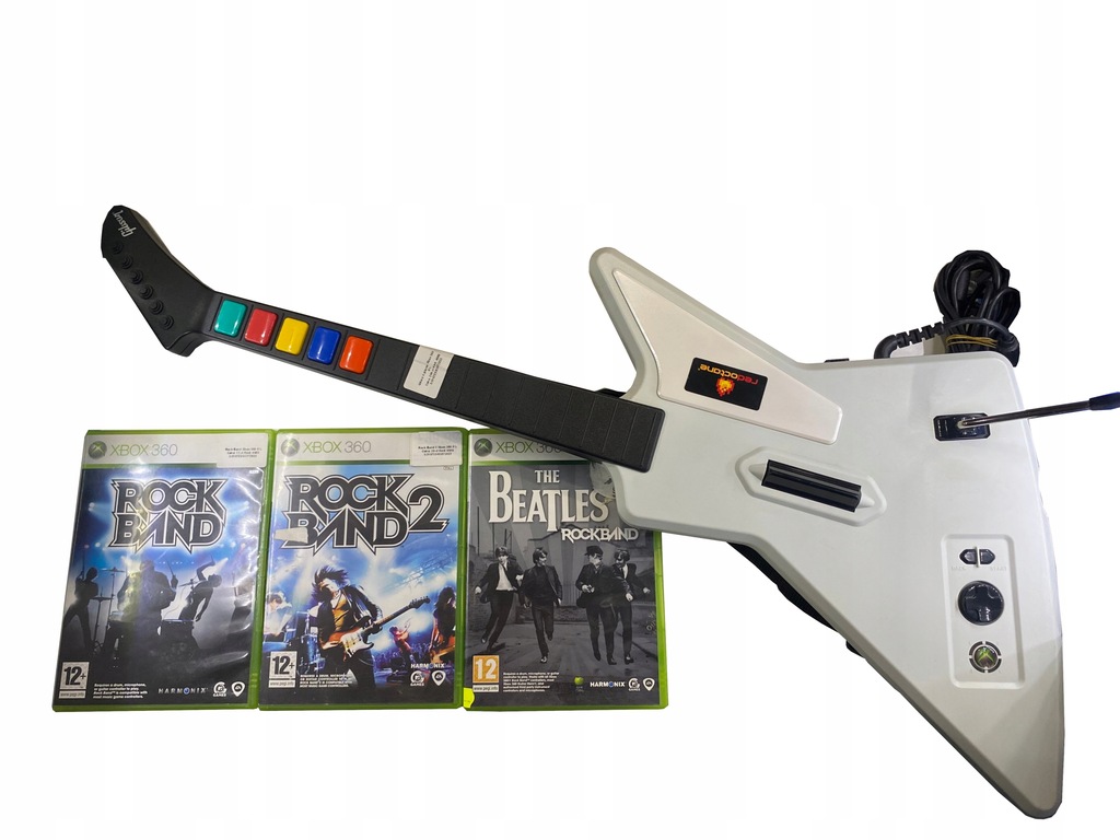 ZESTAW Gitara Xpolrer + Rockband, Rockband 2, The Beatles Rockband Xbox 360