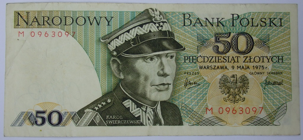 Polska - PRL - 50 złotych - 1975 - seria M - st.-3