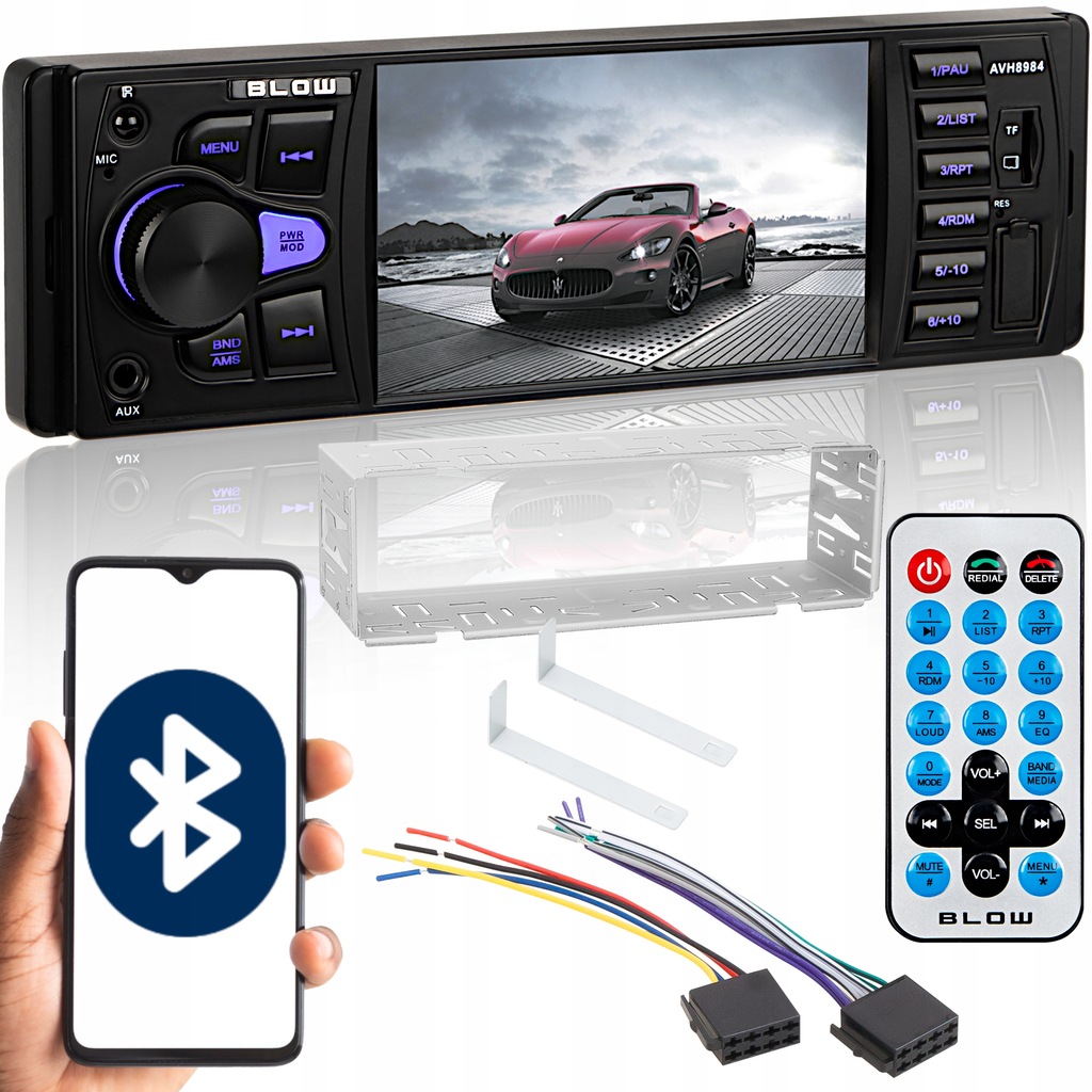 Купить Автомобильное радио BLOW Bluetooth USB SD MP5 с ЖК-дисплеем: отзывы, фото, характеристики в интерне-магазине Aredi.ru