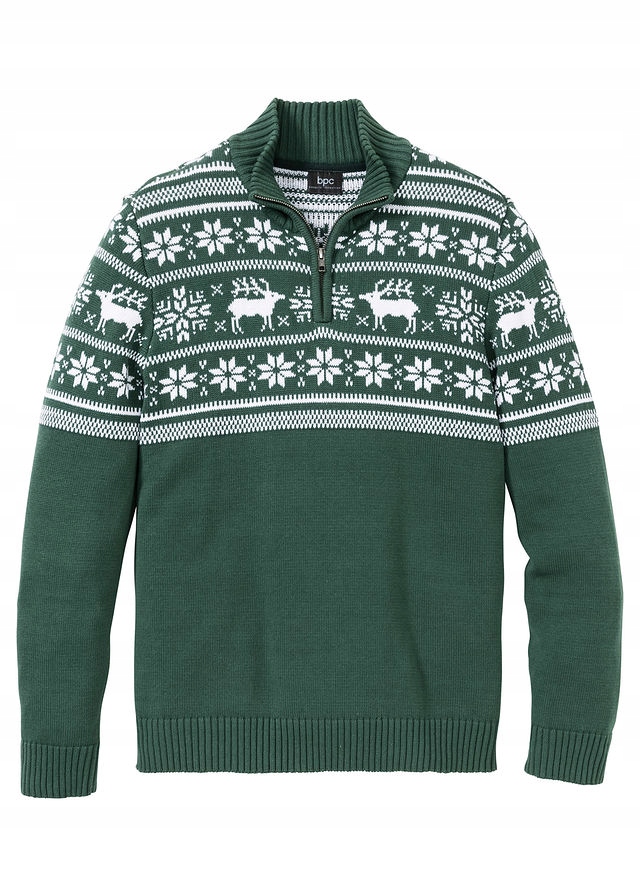 Sweter ze stójką zielony 52/54 (L) 957117