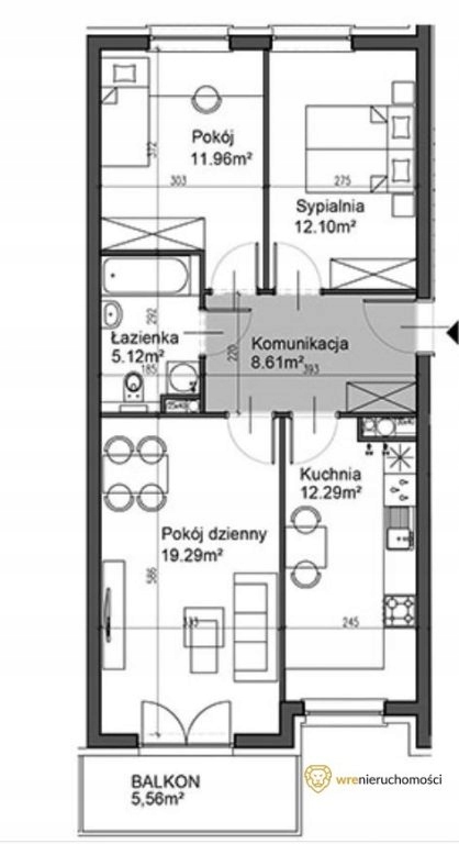 Mieszkanie, Wrocław, Psie Pole, 70 m²