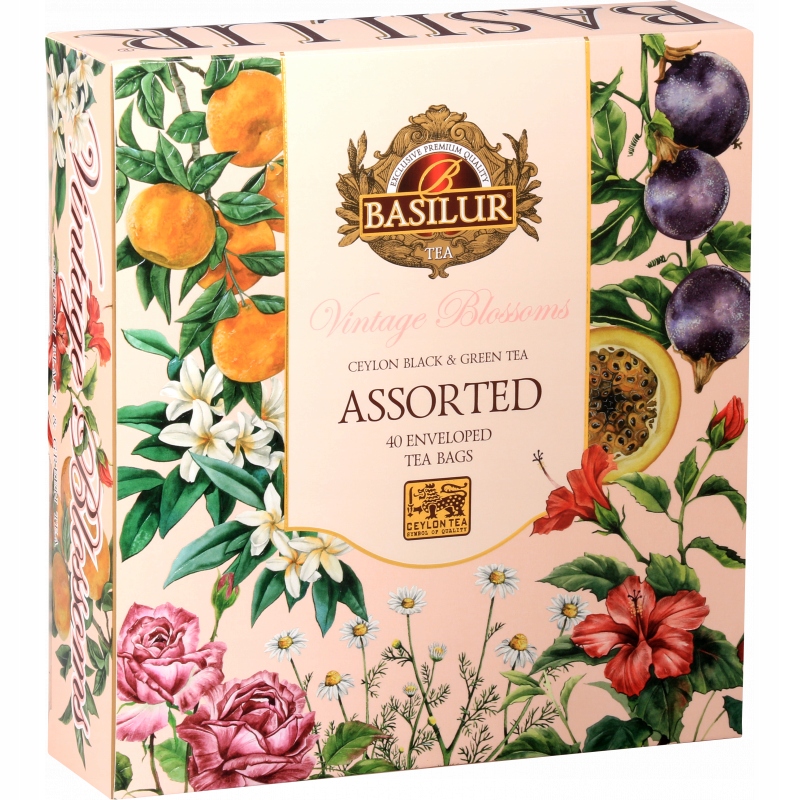 Zestaw Herbat Basilur Assorted Vintage Blossom 40 kopert 4 smaki