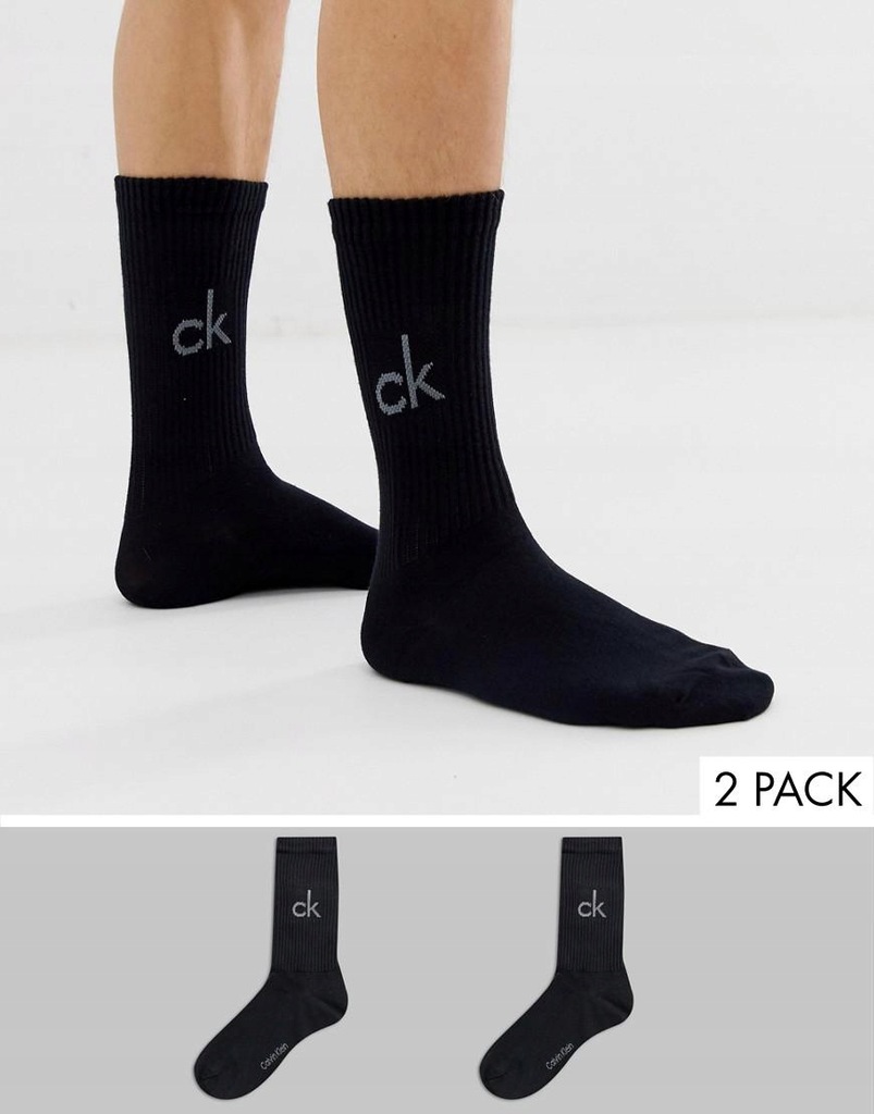 P3D088 CALVIN KLEIN_NU4 SKARPETY 2-PACK LOGO_39-42