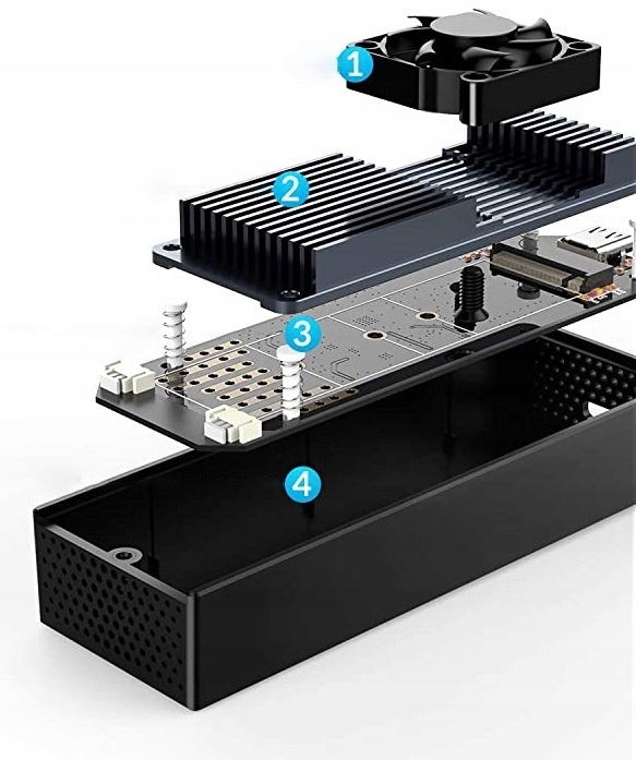 Купить Корпус твердотельного накопителя 20 Гбит/с, адаптер m.2 NVMe USB 3.2: отзывы, фото, характеристики в интерне-магазине Aredi.ru