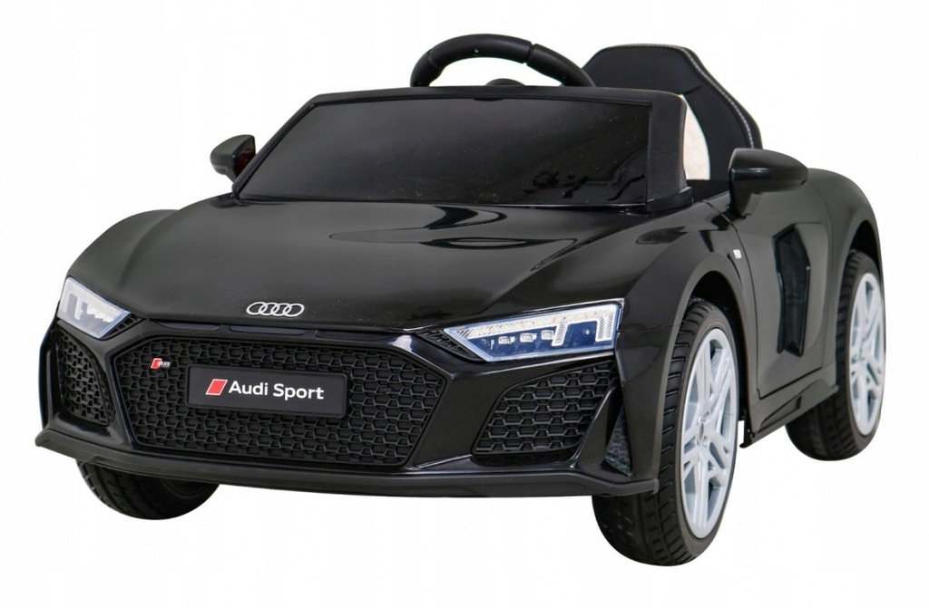 Audi R8 LIFT Samochodzik na akumulator Czarny + Pilot + Koła EVA + MP3 + LE