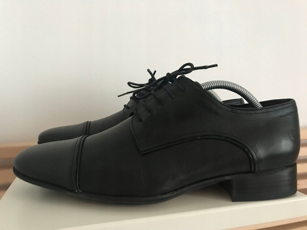 BRONX męskie eleganckie buty CZARNE r.42 JAK NOWE