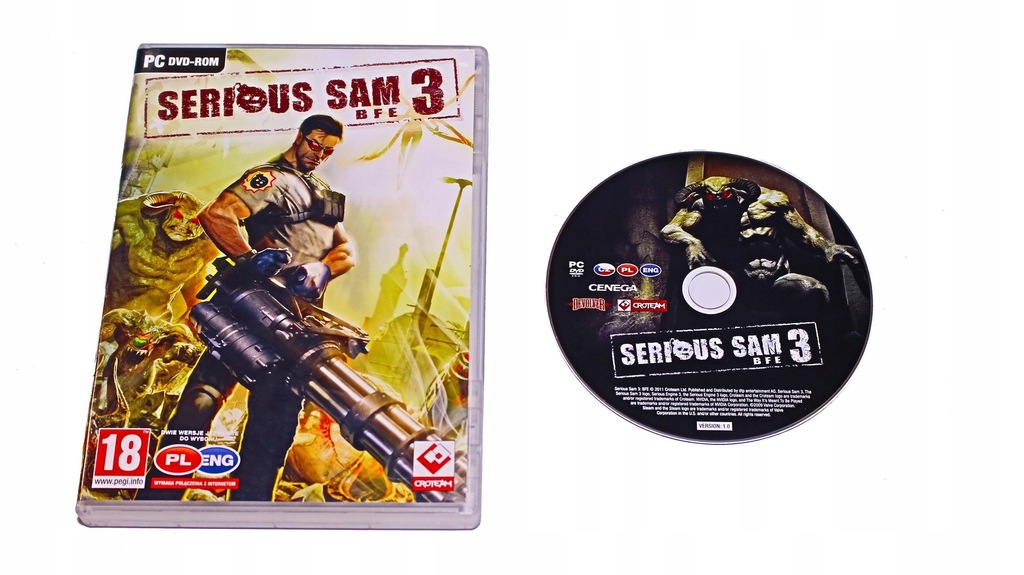 SERIOUS SAM 3 BFE BOX PL PC PUDEŁKO PO GRZE