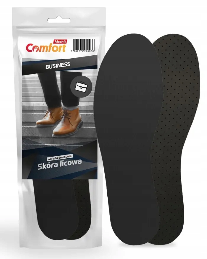 Wkładki do butów 39/40 czarne skórzane na lateksie