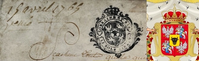 Lotaryngia i Bar Dokument Książę Stanisław Leszczyński 1765 pieczęć rękopis