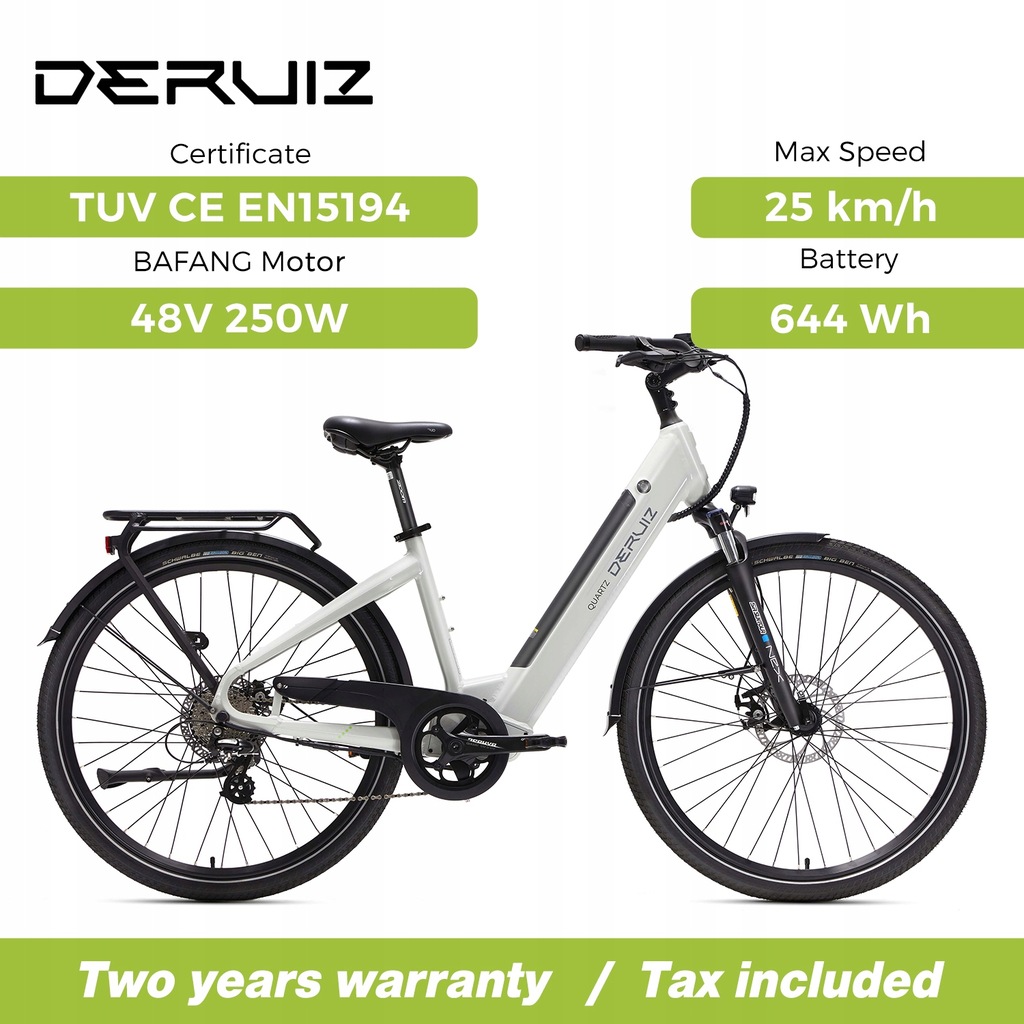 Deruiz QUARTZ Urban Electric Bicycle Bafang 13689511161