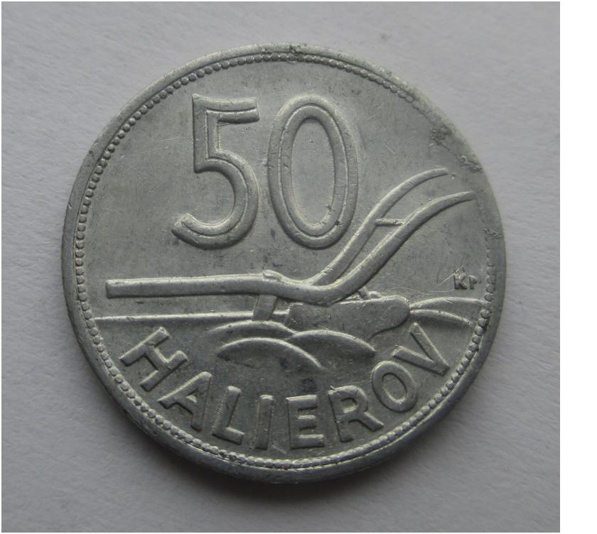 50 HALERZY 1943 Republika Słowacka (1939-1945)