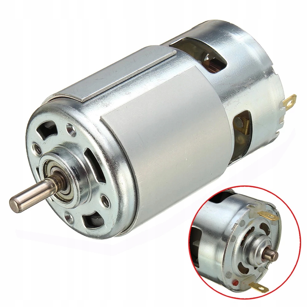 Silnik szczotkowy 12-24V klasy 775 oś 5mm 12000RPM