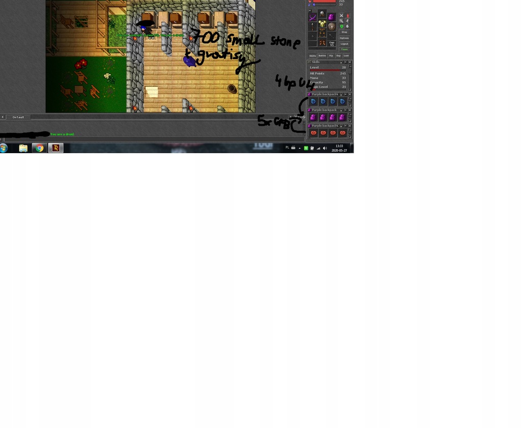 Tibia Retrocores Isara 20Druid 21Mlvl + Gratisy