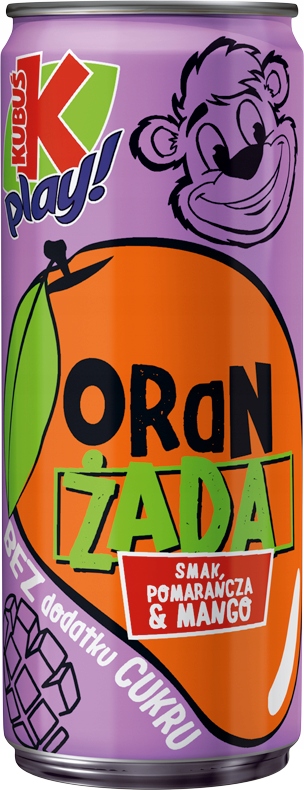 Napój Kubuś Play oranżada pomarańcz i mango 250 ml