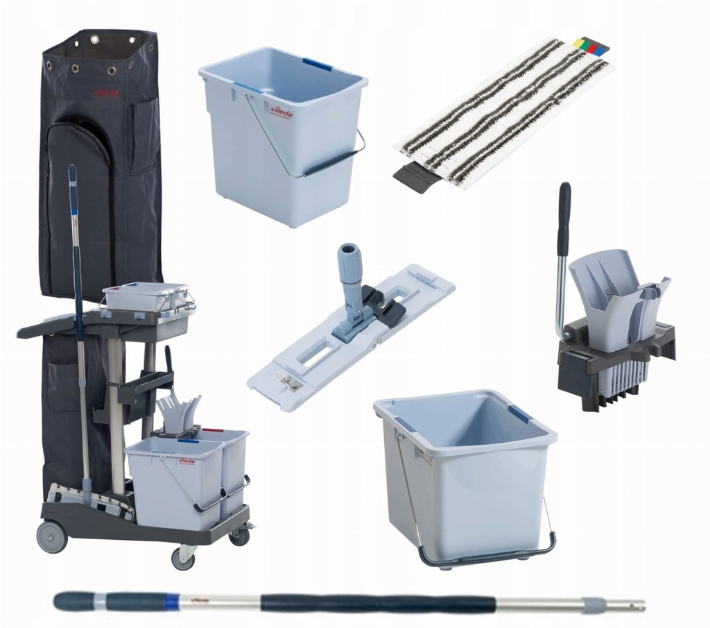 Zestaw Wózek Voleo Pro Standard (Wiadro 15L+20L + Worek + Prasa + Kij + Uch