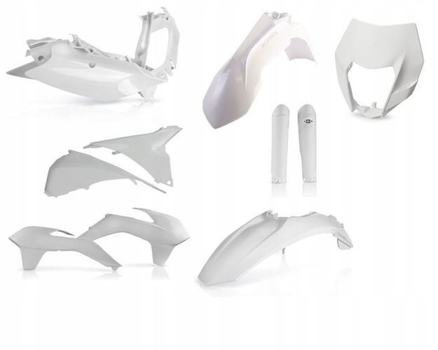 Acerbis pełny zestaw plastików BIG pasuje do KTM EXC 2016 biały