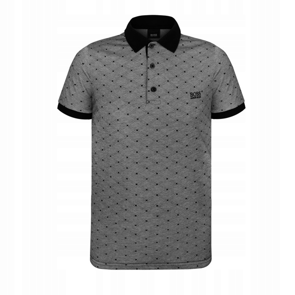 HUGO BOSS koszulka polo czarny kołnierzyk r.XXL