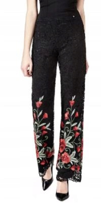 GUESS piękne koronkowe spodnie haft kwiaty 24