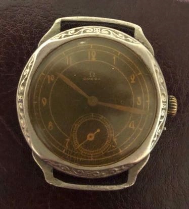 Stary zegarek logo omega zdobiona koperta 36mm
