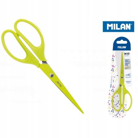 Nożyczki biurowe Milan Acid 17 cm żółte neon