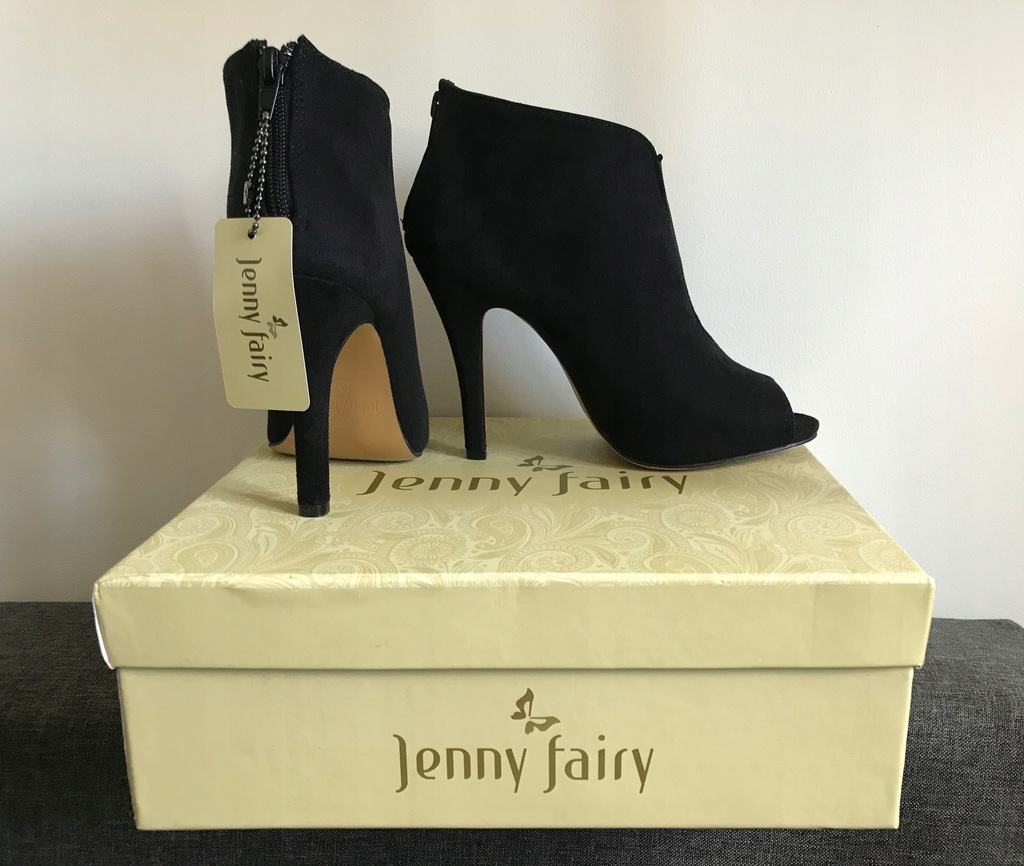 Nowe botki peep toe na szpilce rozm. 37