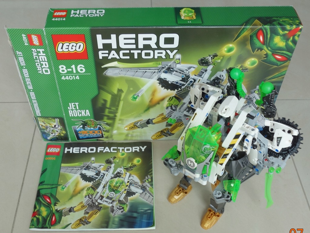 Klocki LEGO Hero Factory Jet Rocka 44014 + PUDEŁKO