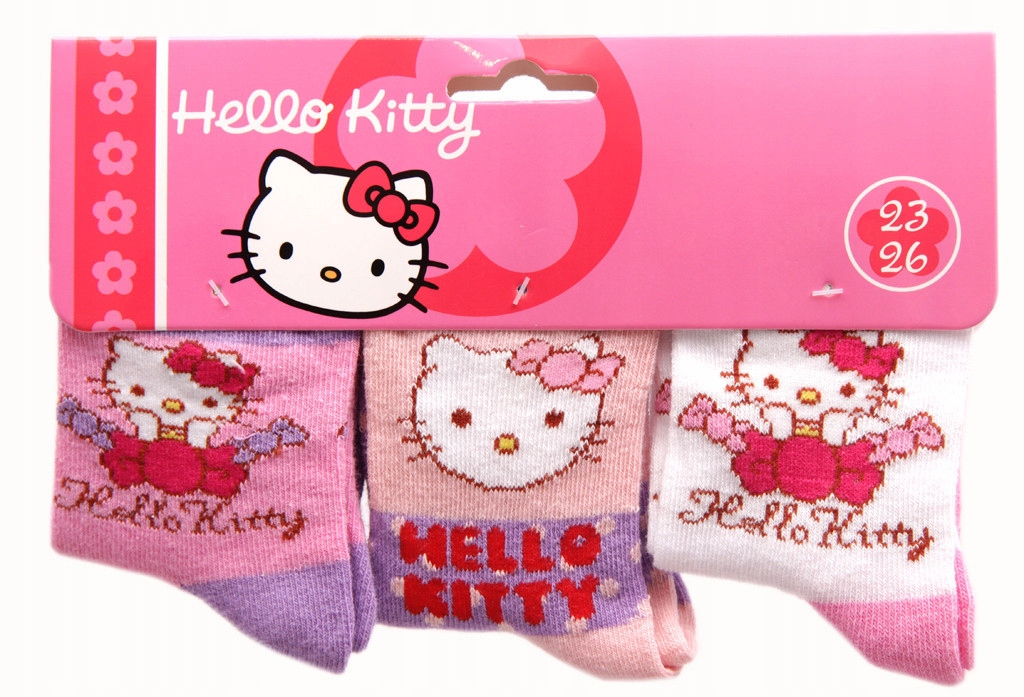 Komplet skarpetek Hello Kitty 3-pak. 31/34