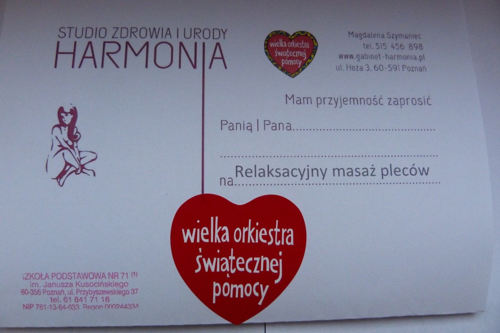 VOUCHER NA RELAKSACYJNY MASAŻ PLECÓW POZNAŃ