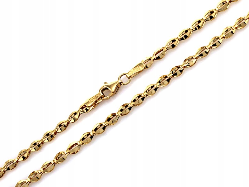 Złoty łańcuszek 585 wyjątkowy i subtelny idealny na prezent lekki r45