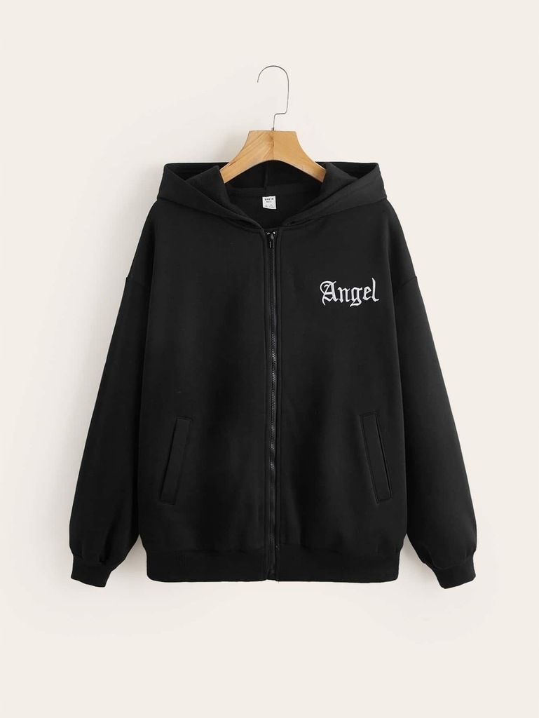 SHEIN CZARNA BLUZKA KAPTUR KJS NJ4__158-162