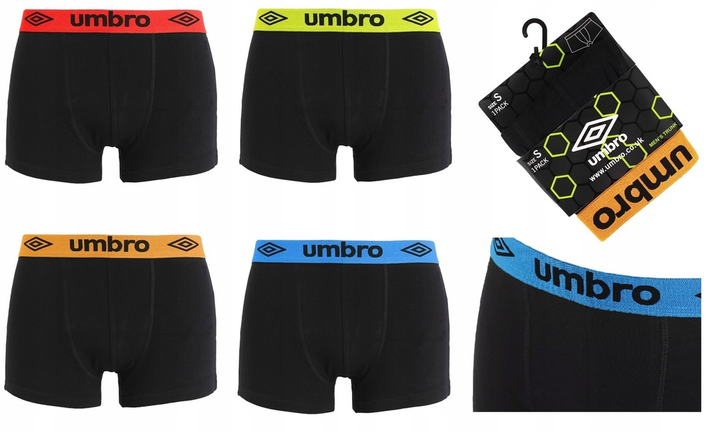 Bokserki Umbro 4pak TRUNKS COLORS 2019 L