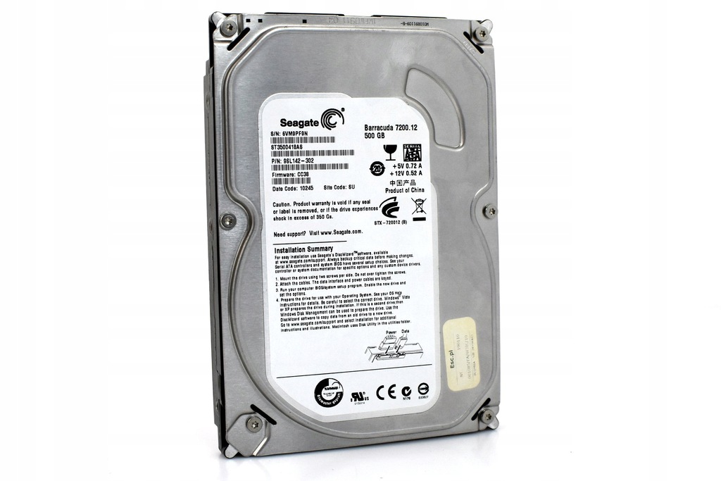 HDD 500GB Seagate Barracuda 3,5" GW 6m-cy SKLEP