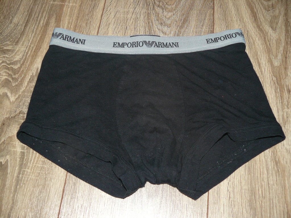 EMPORIO ARMANI __ CZARNE, BAWEŁNIANE BOKSERKI __ S