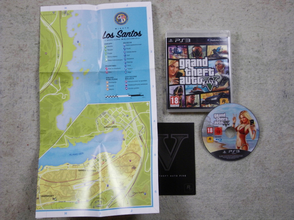 Gta V Pl Mapa Kultowa Gra Sony Ps3 Ideal Oficjalne Archiwum Allegro