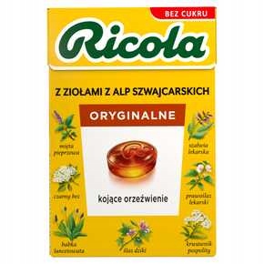 Szwajcarskie cukierki ziołowe bez cukru Ricola 27,5 g