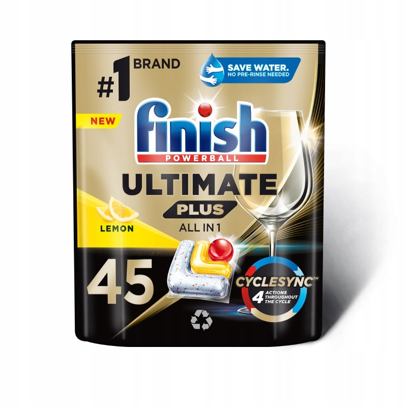 Finish Ultimate Plus Kapsułki do Zmywarki 45 Lemon