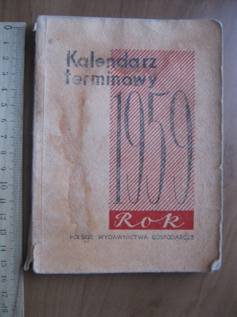 KALENDARZYK KALENDARZ TERMINOWY POLSKA z 1959 r.