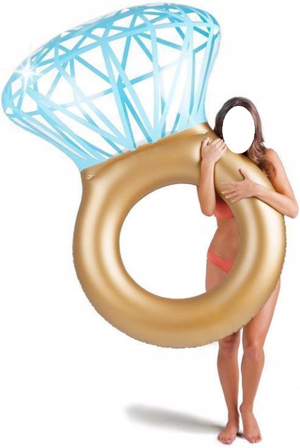 Materac koło do basenu nadmuchiwany w kształcie pierścionka