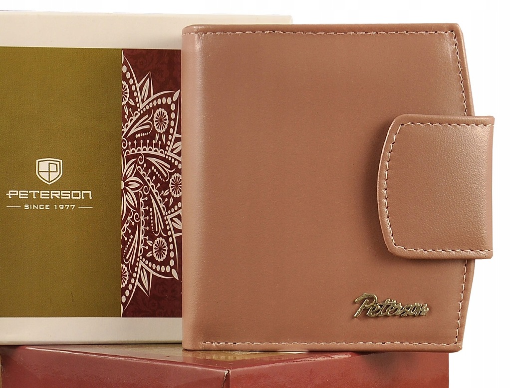 PREMIUM mały skórzany PORTFEL damski PORTMONETKA slim no7