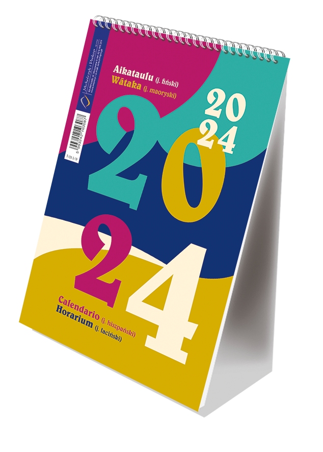 Kalendarz 2024 pionowy B6 ze spiralką kolory