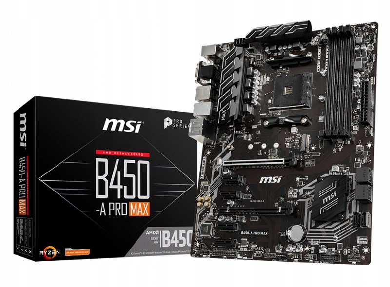 Купить Материнская плата MSI B450-A PRO MAX ATX, AM4: отзывы, фото, характеристики в интерне-магазине Aredi.ru