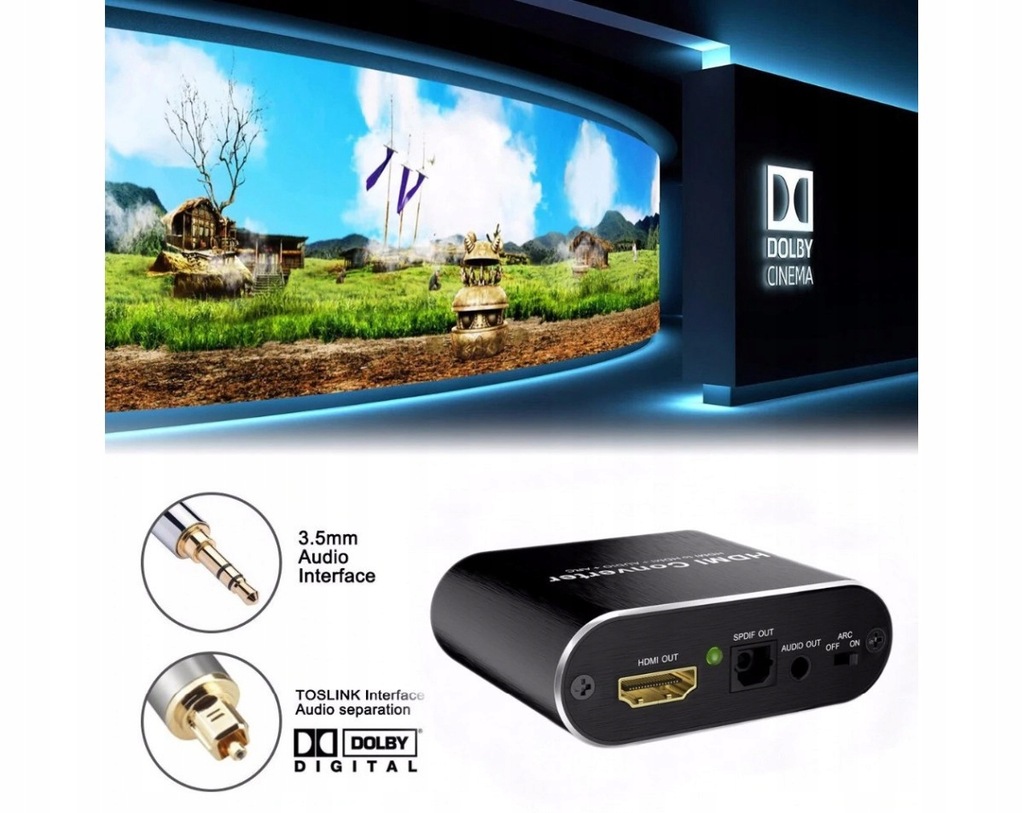 Купить Экстрактор HDMI ARC DTS Конвертер HDMI 5.1 Toslink: отзывы, фото, характеристики в интерне-магазине Aredi.ru