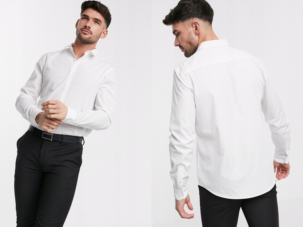 New Look Biała popelinowa koszula XL