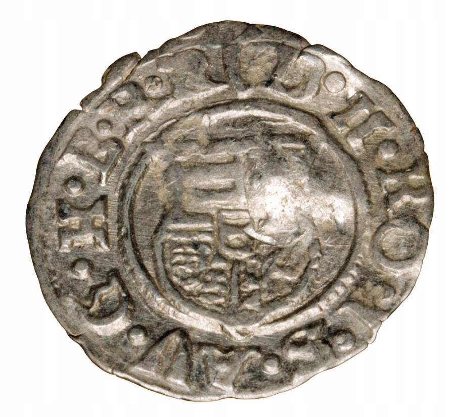 Denar 1590 Rudolf II Habsburg Węgry Kremnica