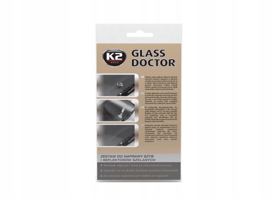 K2 GLASS DOCTOR maskuje odprysk na szybie