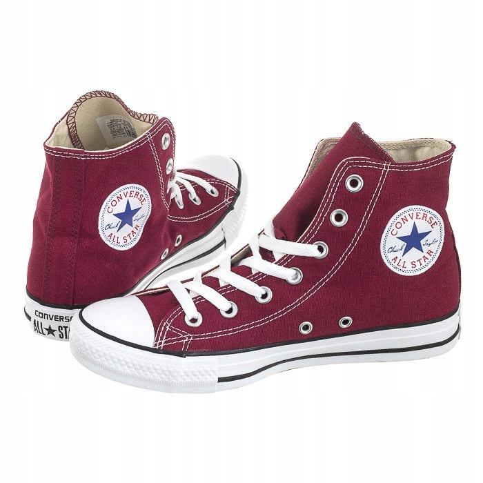 Buty Trampki Wysokie Klasyczne Converse CT All Star HI M9613 Bordowe
