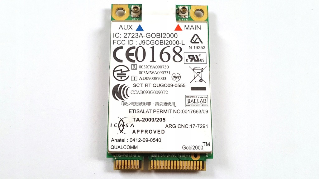 KARTA MODEM 3G MODEL: GOBI2000 LENOVO T510