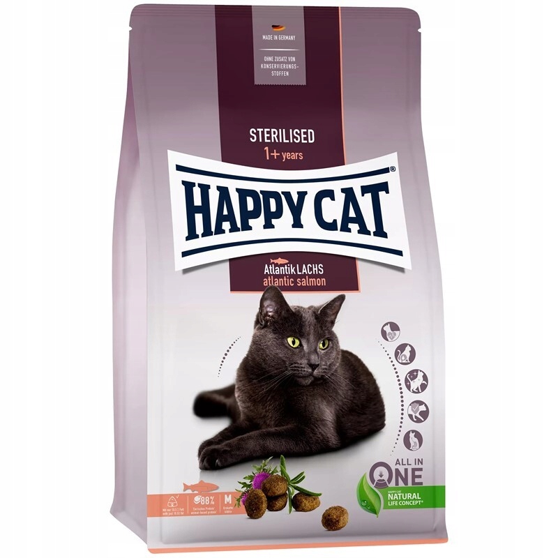 HAPPY CAT STERILISED ATLANTIK-LACHS 4kg Łosoś