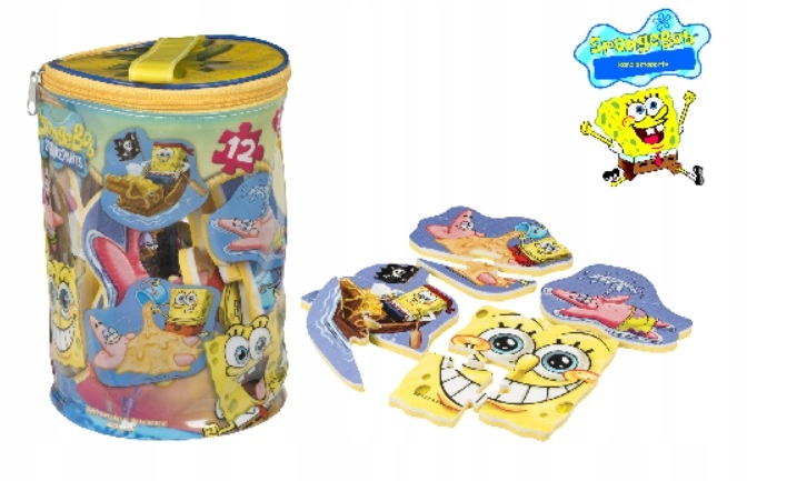 SPONGEBOB SPONGE PUZZLE WODNE DO KĄPIELI WANNY